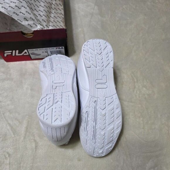 Fila Forlani Outline Flag Men's 7.5 White Motorsport Inspired Sneakers White NIB - Picture 10 of 11